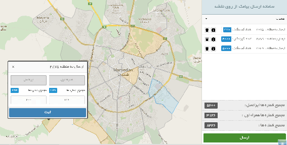 ارسال گروهی پیام کوتاه